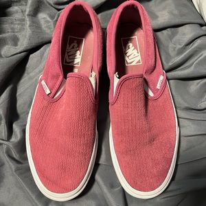 Size 9 Women’s Slip On Pink Braided Vans
